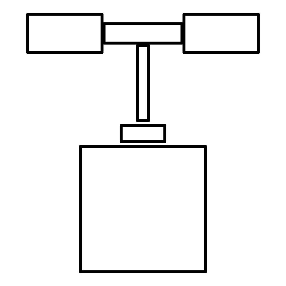 Zünder Symbol Farbe schwarz Abbildung: Flat Style simple Image vektor