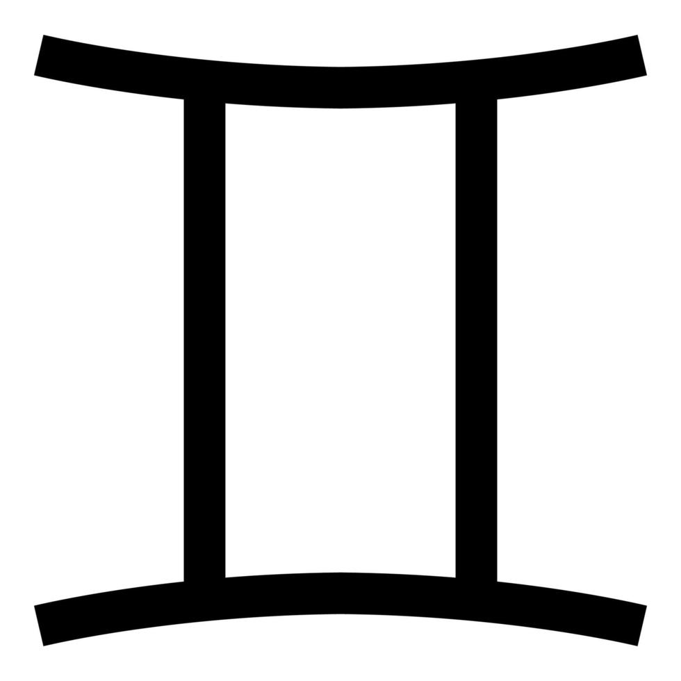 tvilling symbol ikon svart färg illustration platt stil enkel bild vektor