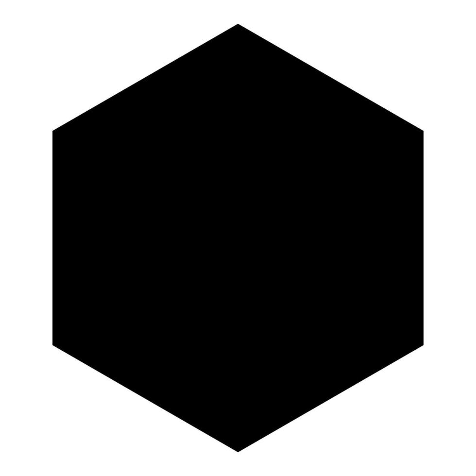 Hexagon Symbol Farbe schwarz Abbildung Flat Style simple Image vektor