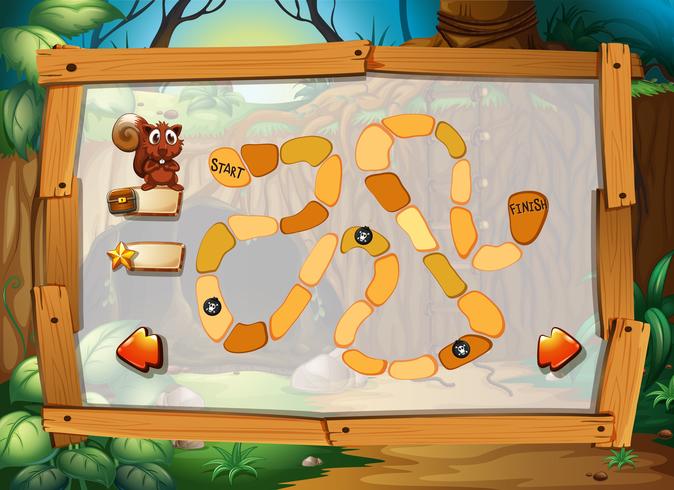 Puzzle-Spiel mit Dschungel-Thema vektor