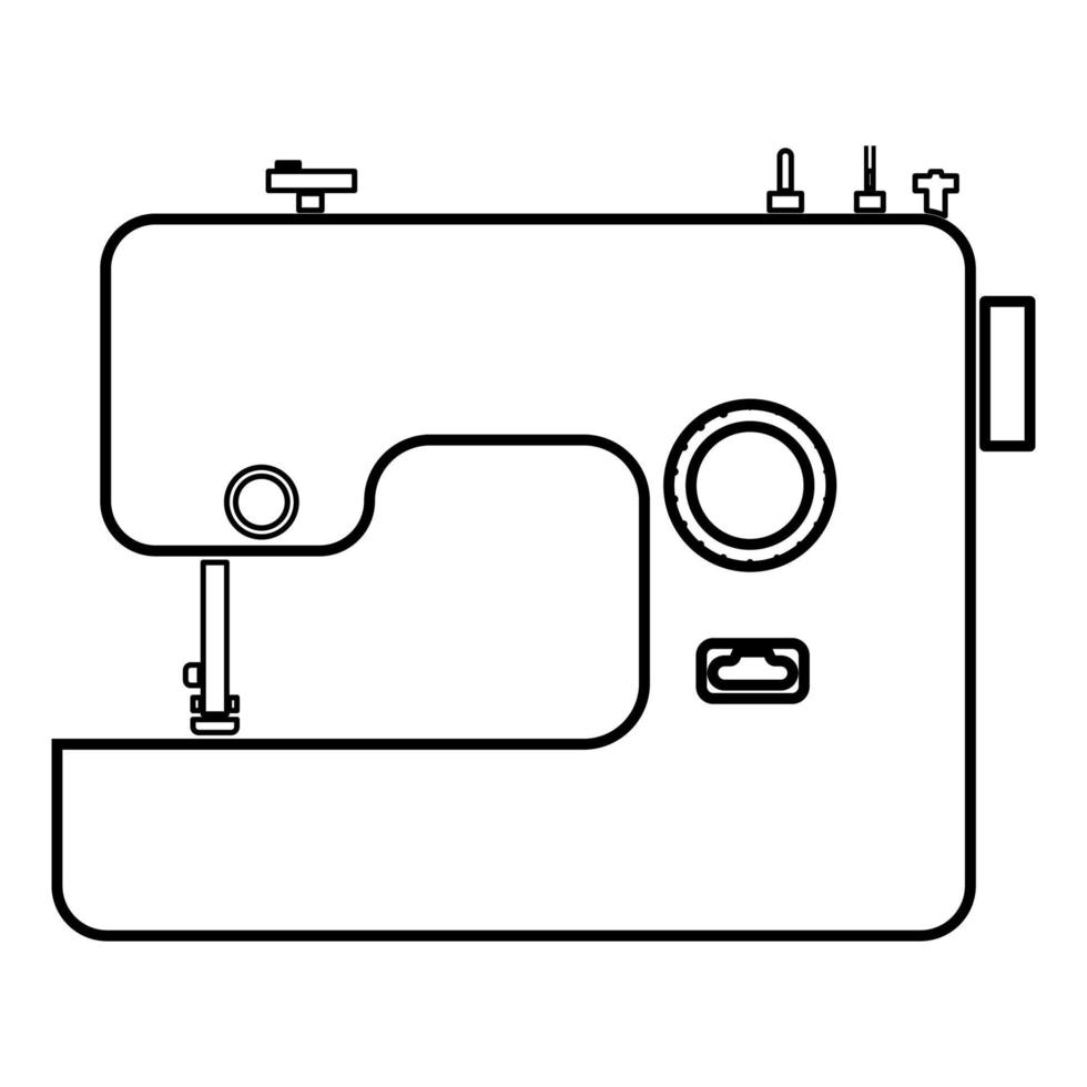 symaskin ikonen svart färg illustration platt stil enkel bild vektor