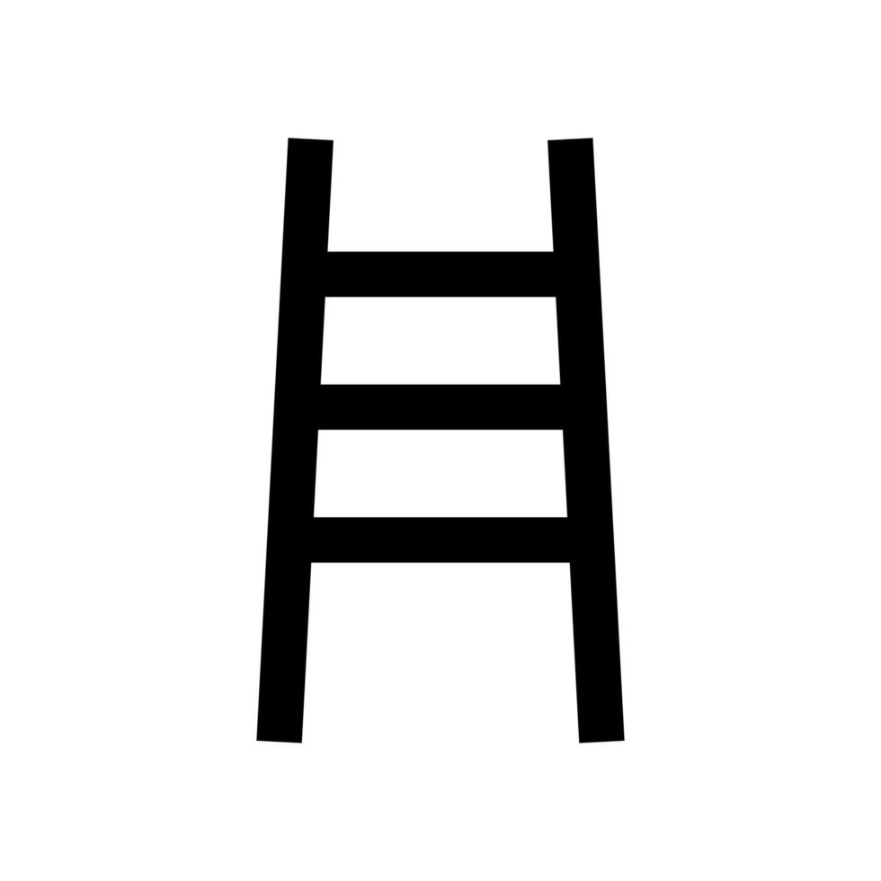 Leiter ist ein schwarzes Symbol. vektor