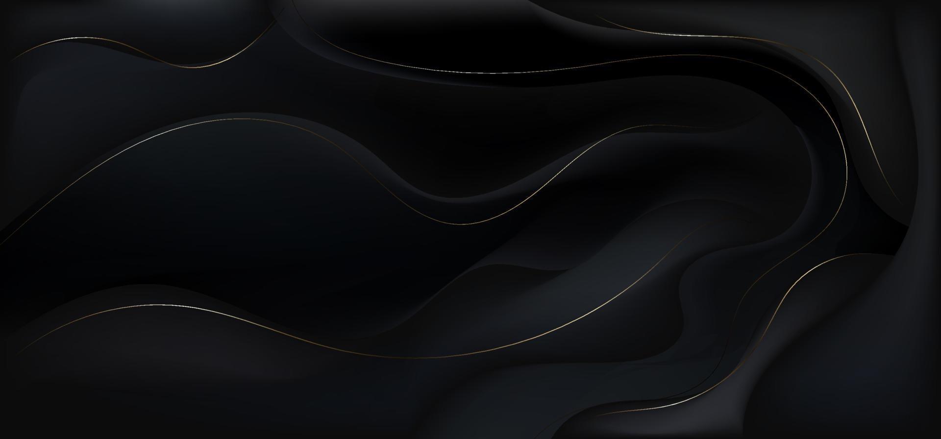 moderner luxus abstrakter 3d eleganter schwarzer verlauf wellenform geschichteten hintergrund und textur vektor