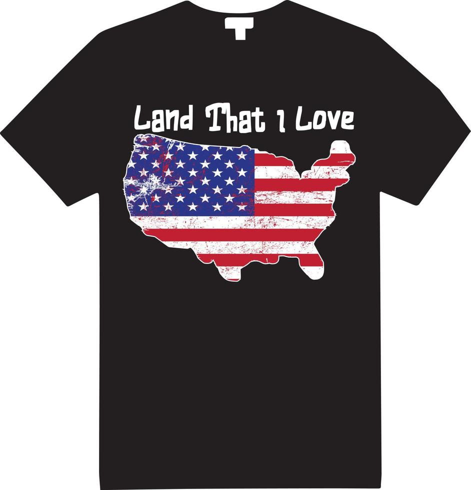 land som jag älskar veteran memorial day t-shirt design vektor