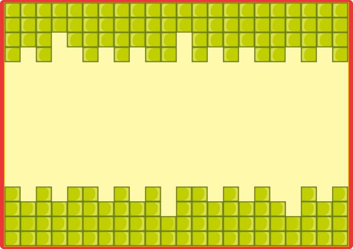 Rammall med gröna block bakgrund vektor