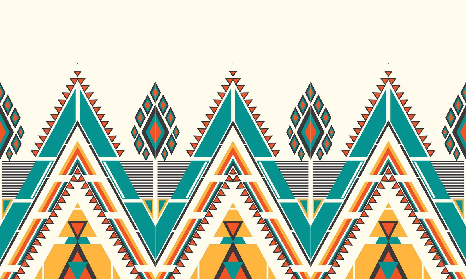 geometrische ethnische Musterstickerei .carpet,wallpaper,clothing,wrapping,batik,fabric,vector illustration stick style. vektor