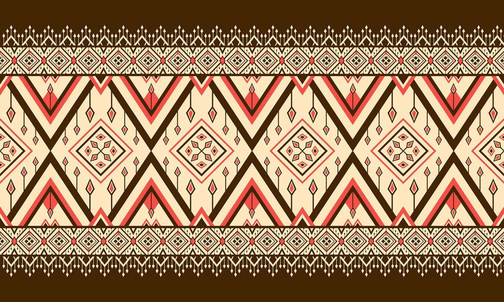 geometrische ethnische Musterstickerei .carpet,wallpaper,clothing,wrapping,batik,fabric,vector illustration stick style. vektor