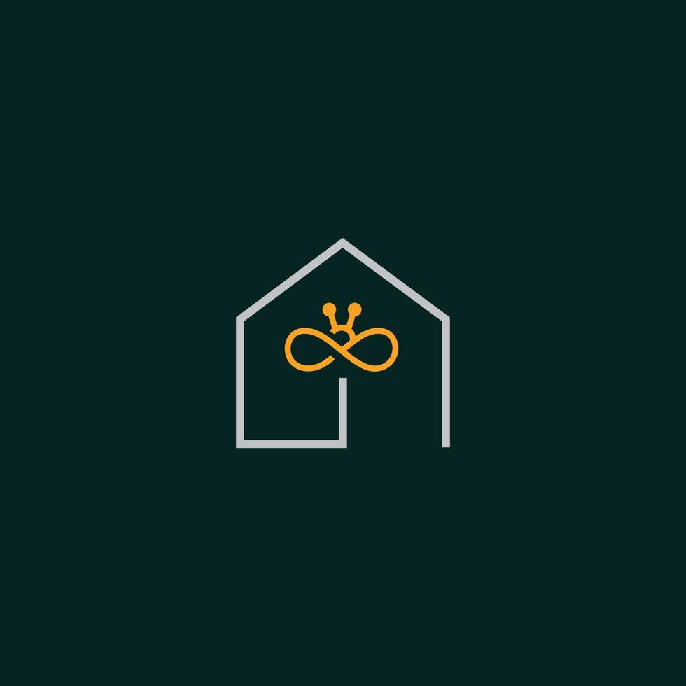 modernes und professionelles Design für Bienenhaus-Logo vektor