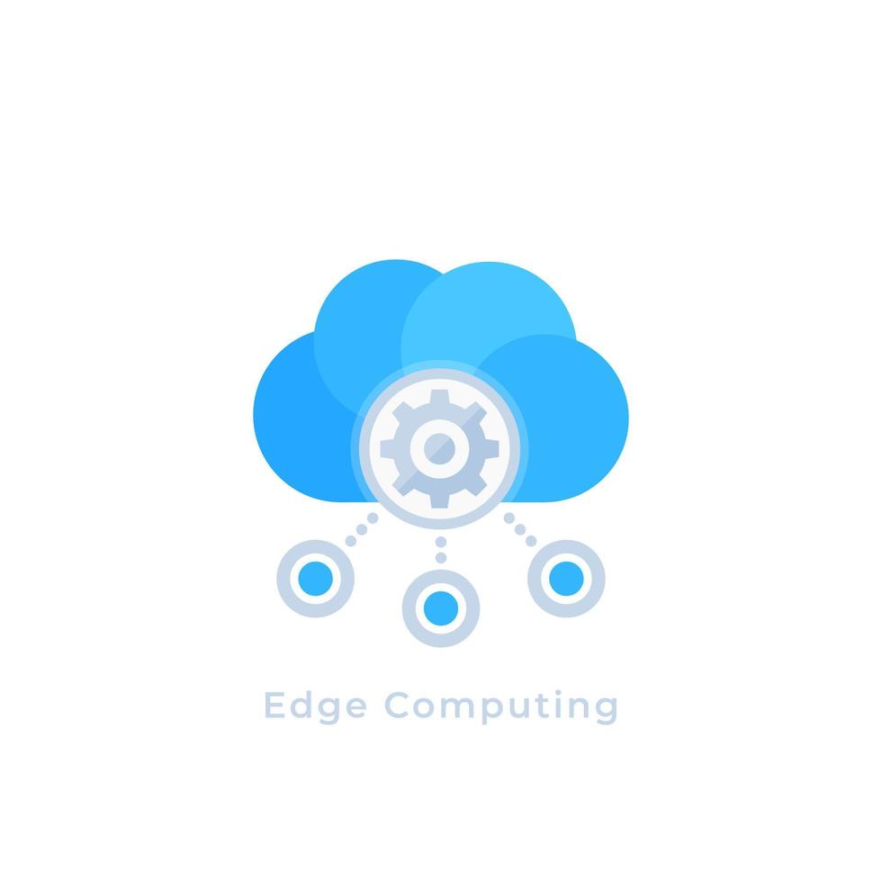 edge computing vektor ikon