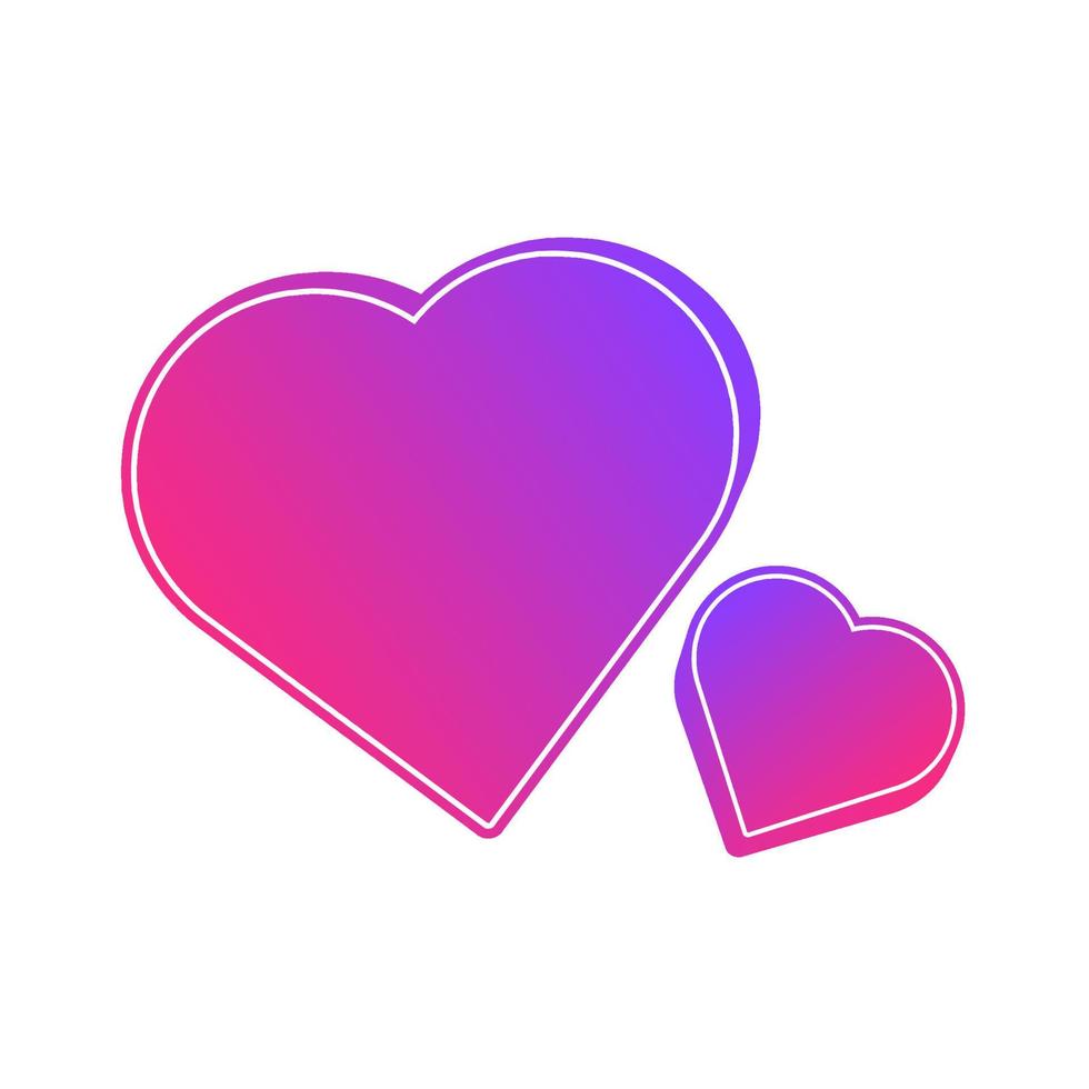 kärlekssymbol med lila färg vektor