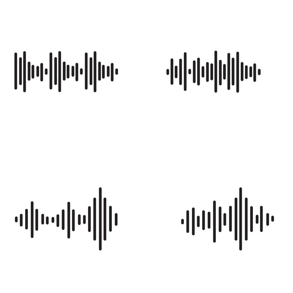 ljud vågor vektor illustration designmall