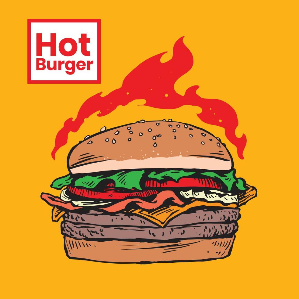 Burger-Illustration isoliert vektor