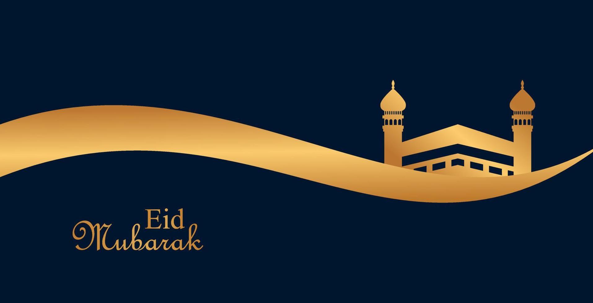 eid mubarak bakgrundsdesign, modern islamisk banderoll, fasta, webb, affisch, flygblad, reklamillustrationsdesign vektor