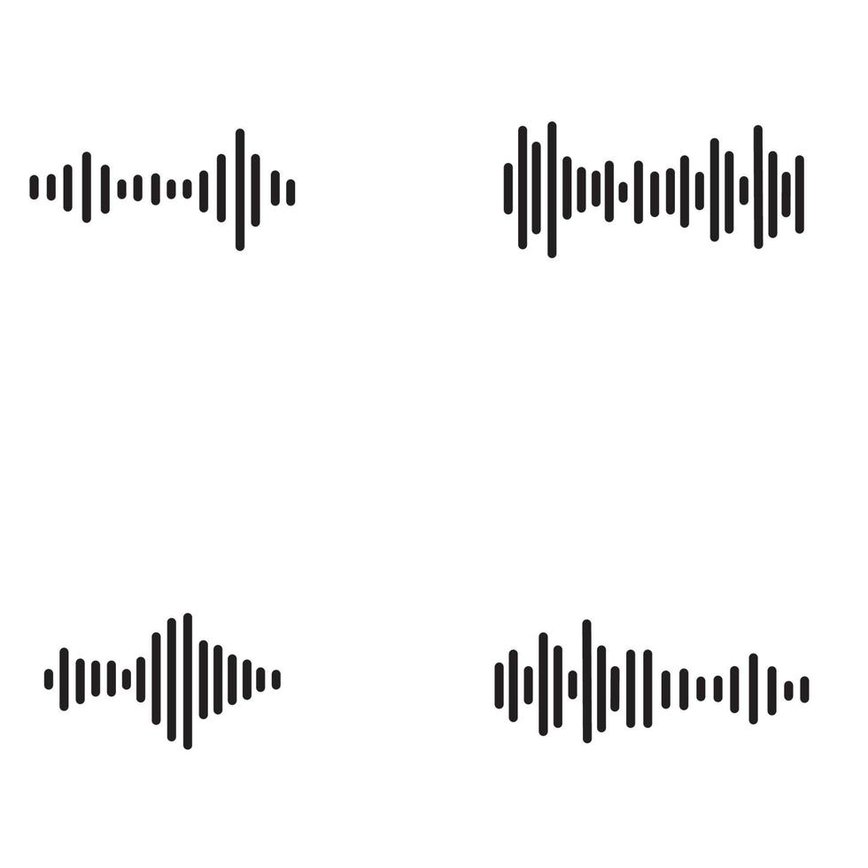 ljud vågor vektor illustration designmall