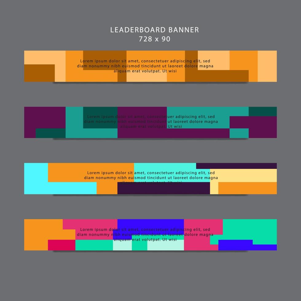 Leaderboard-Banner-Template-Design für Website-Banner vektor