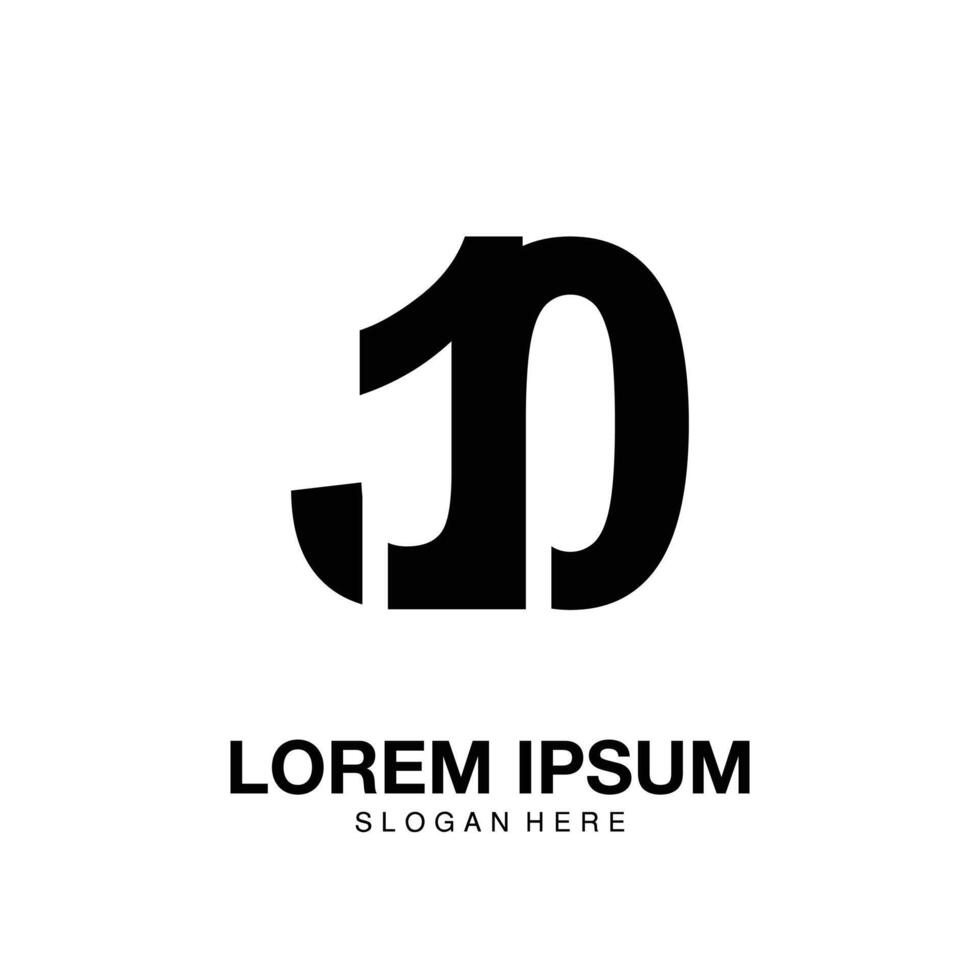 logotyp j10 minimalistisk ikon vektor symbol platt design