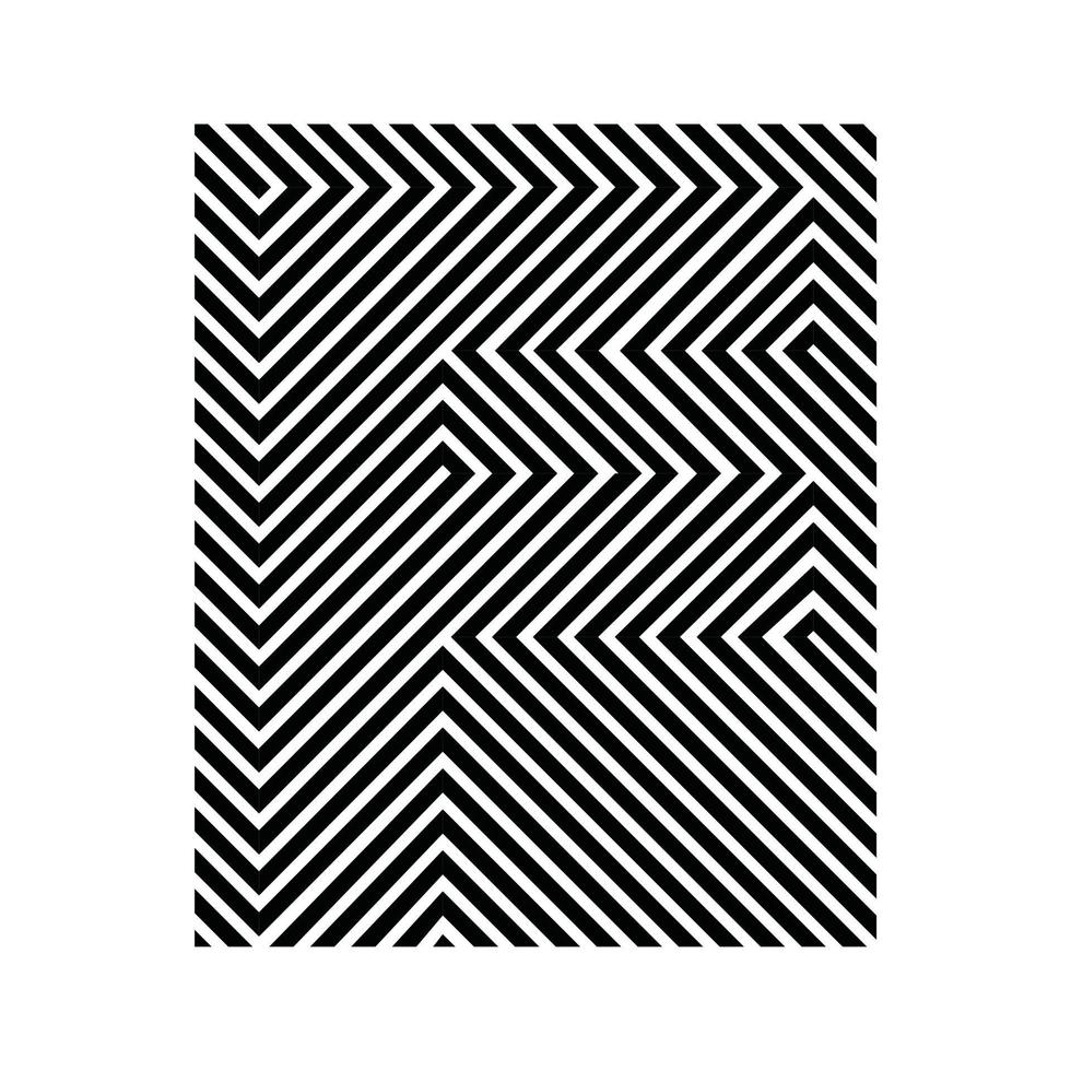 bokstaven f parallell linje illusion ögon rand vektorillustration vektor