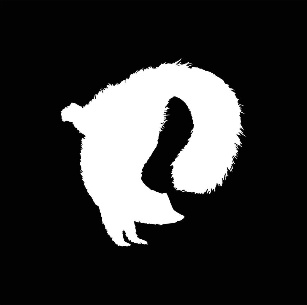 skunk silhuett vektor illustration ikon