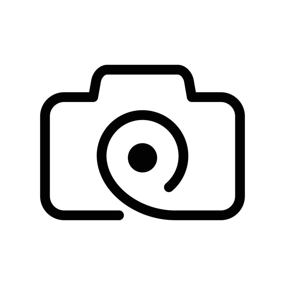 logotyp kamera riktning minimalistisk ikon vektor symbol platt design