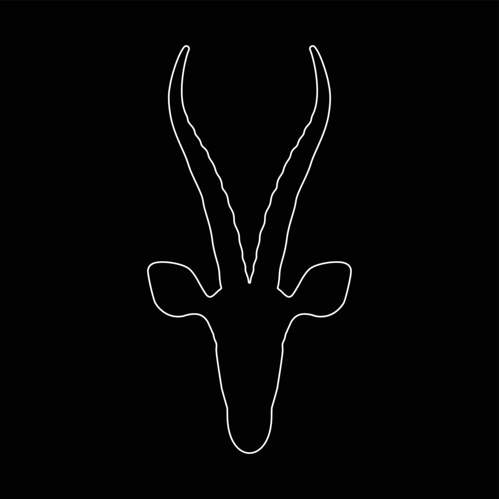 Antilopenumriss-Logo. isolierter Tiervektor vektor
