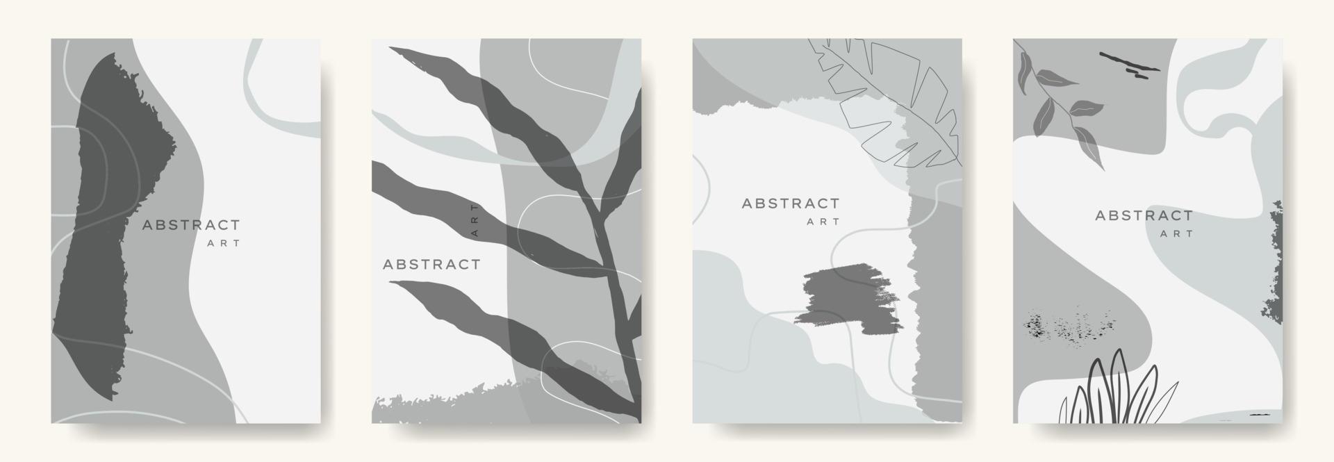 moderne abstrakte vektorhintergründe. minimaler trendiger stil. verschiedene Formen einrichten Design-Vorlagen gut für Hintergrund Karte Grußkarte Tapete Broschüre Flyer Einladung und andere. Vektor-Illustration vektor