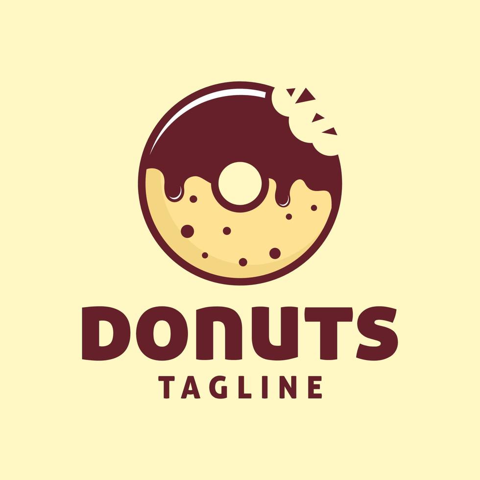 Donuts-Logo-Vorlage, geeignet für Restaurant- und Café-Logo vektor