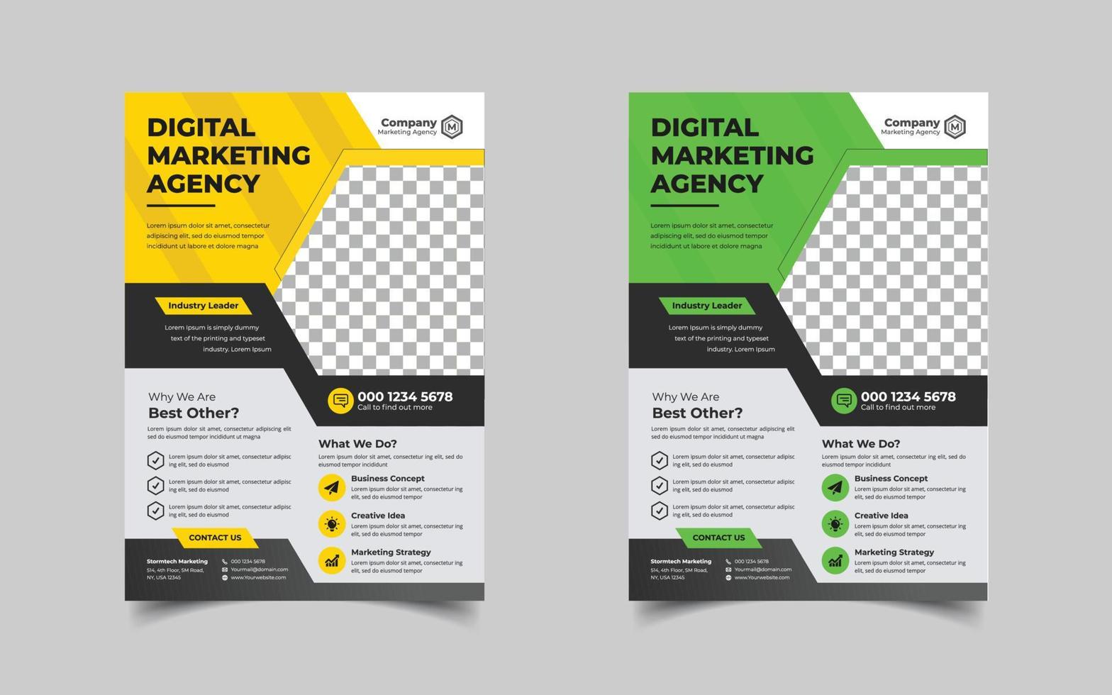 digitales Marketing und Corporate Business Flyer Design Template Design, Konferenz- oder Veranstaltungsflyer vektor