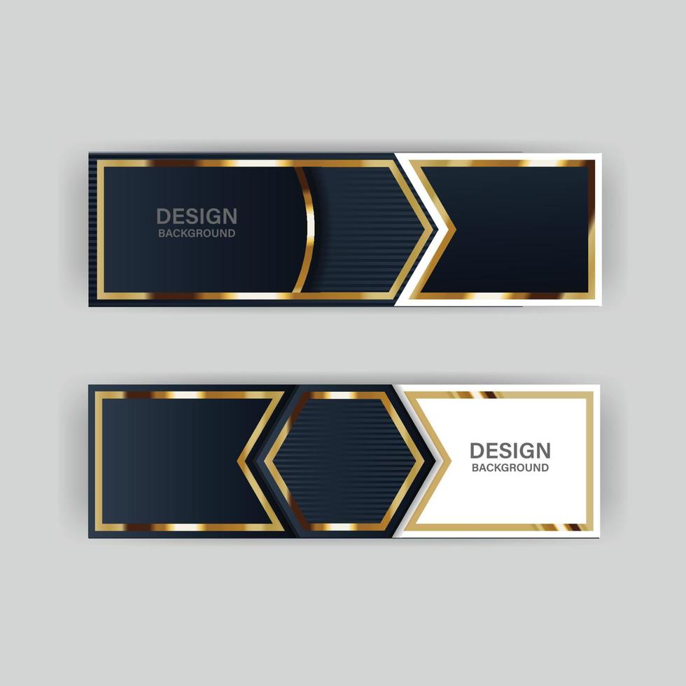 guld banner design med minimalistisk modern stil guld lyx vektor