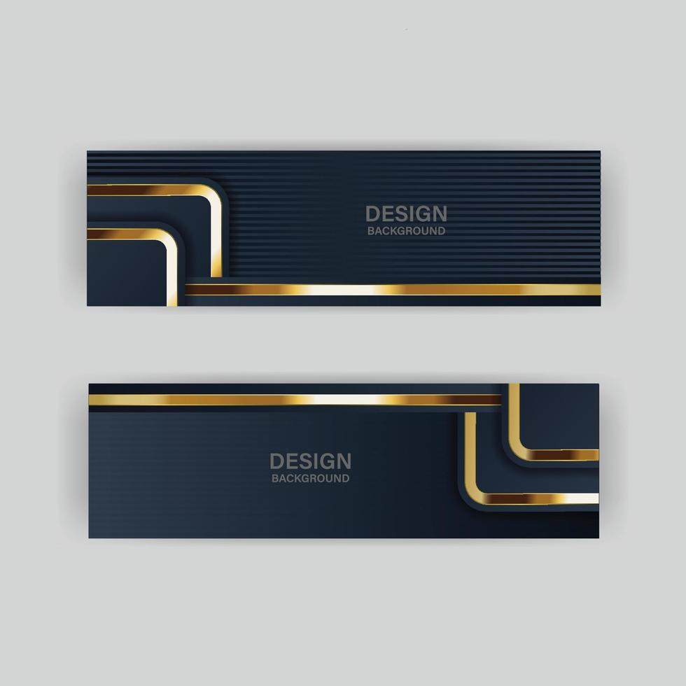 guld banner design med minimalistisk modern stil guld lyx vektor