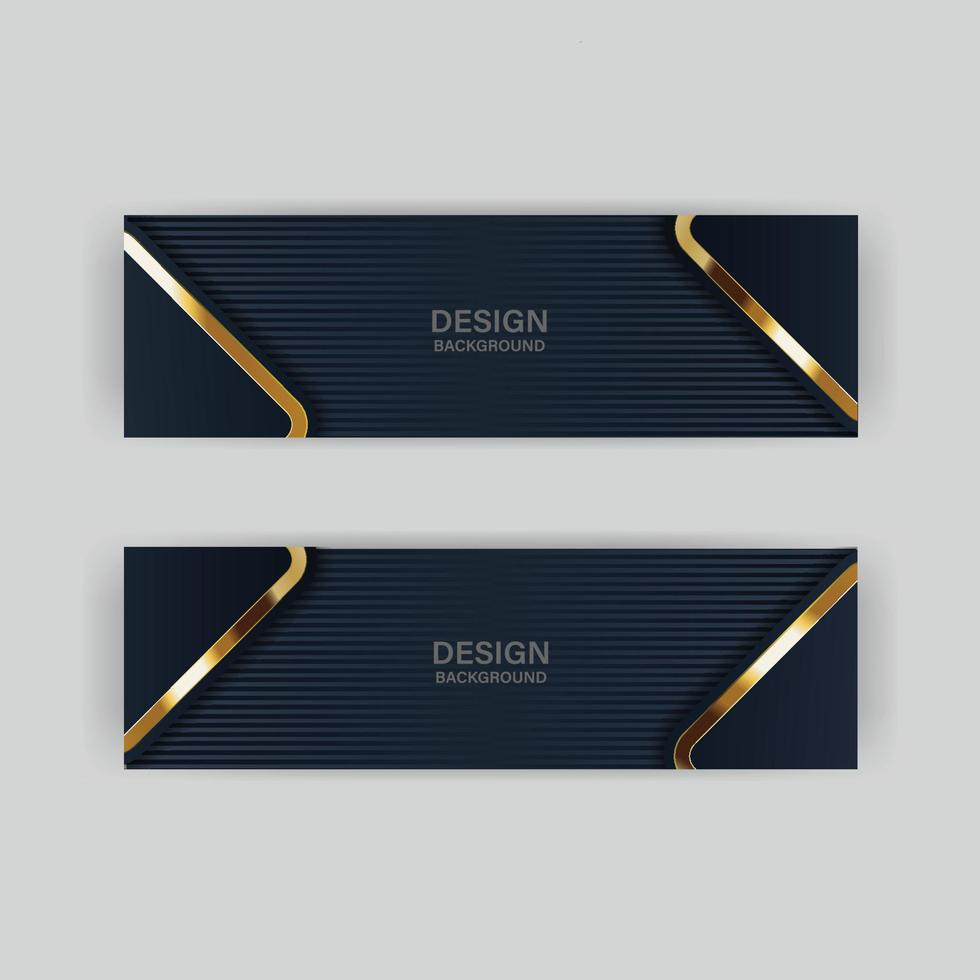 guld banner design med minimalistisk modern stil guld lyx vektor