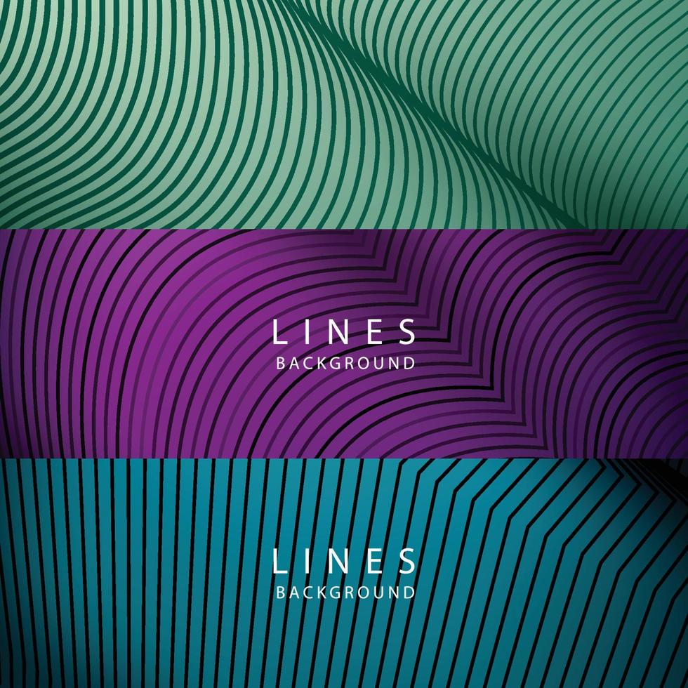 banner våg linjer mönster en abstrakt randig bakgrund, vektor