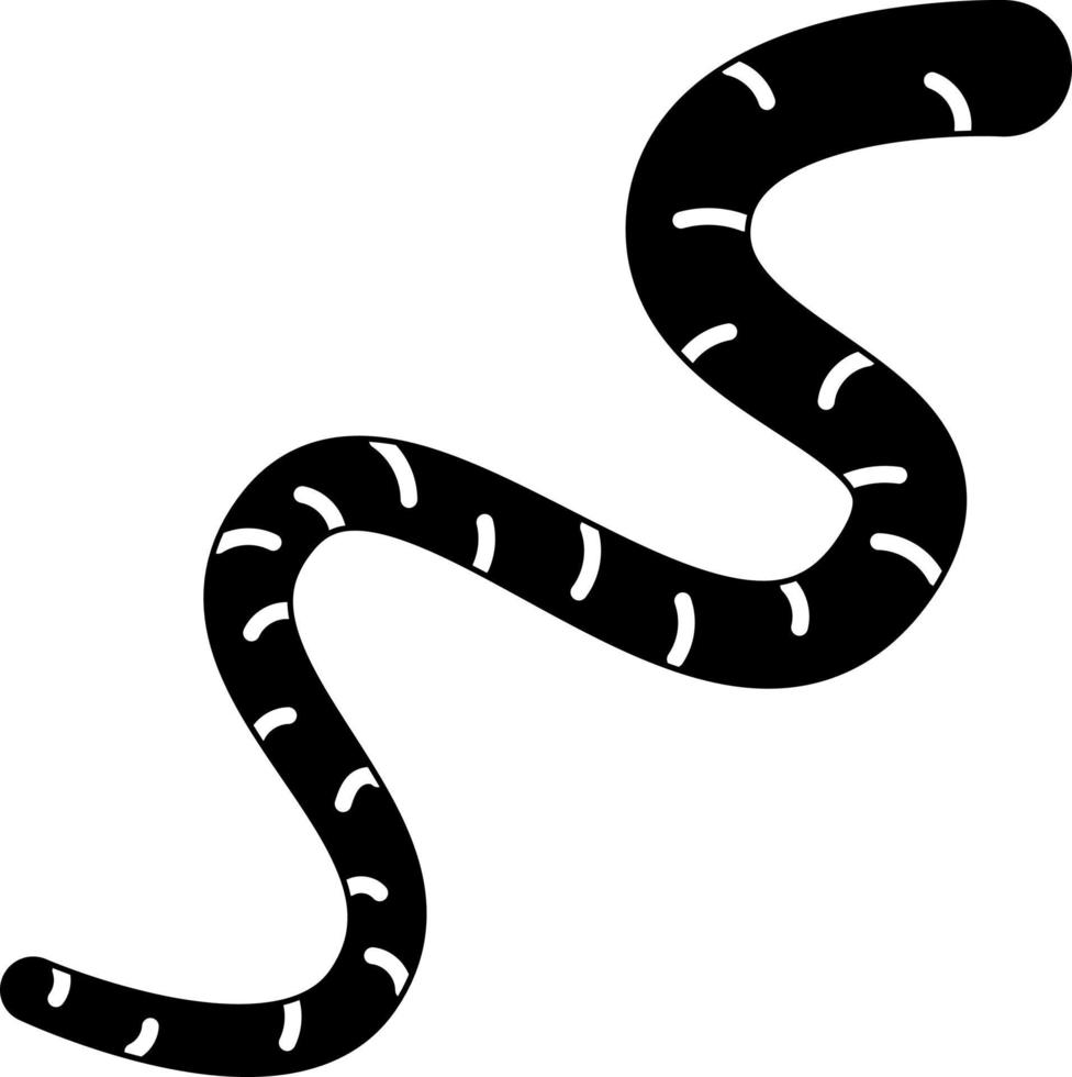 Symbolvektor für Regenwurm-Wurm-Glyphe vektor