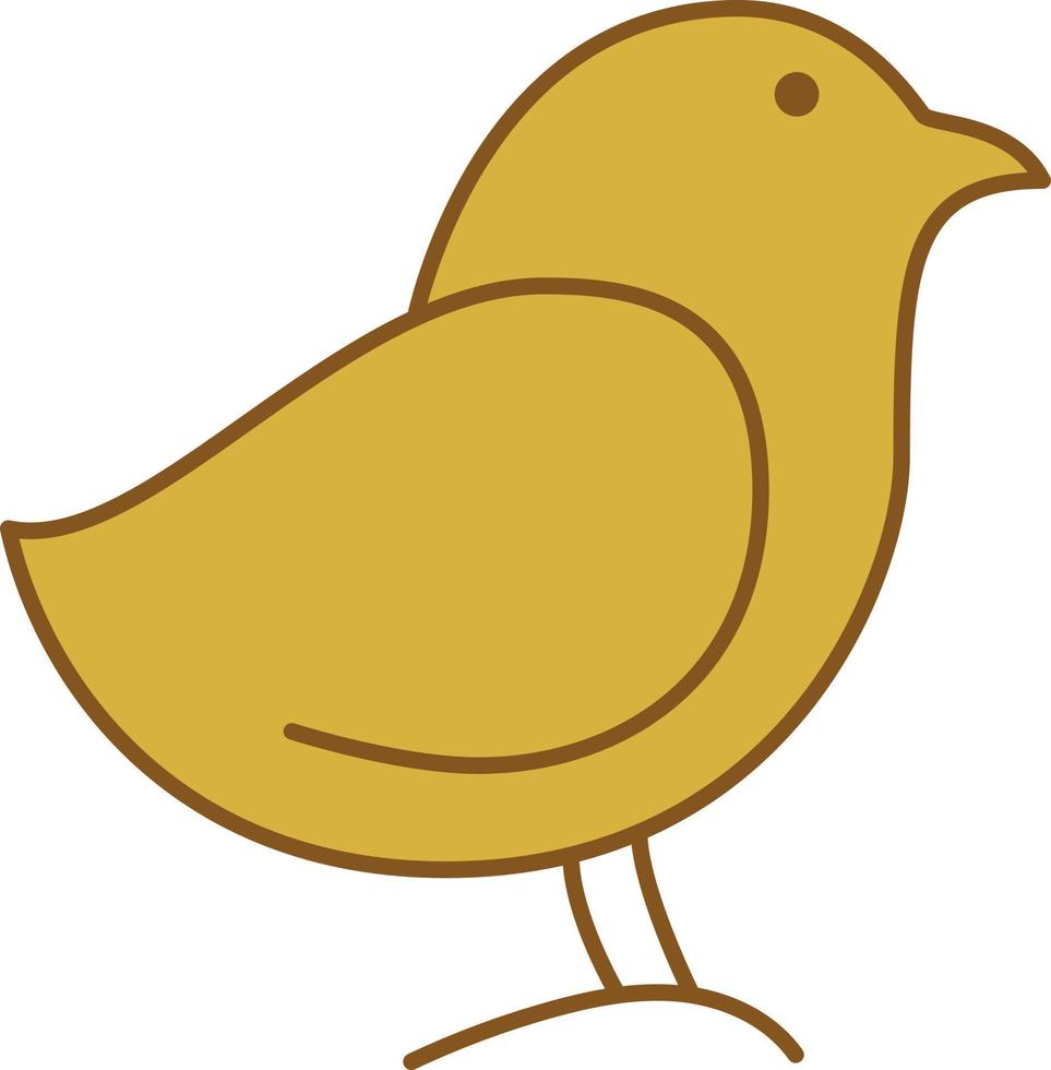 chick djur fylld kontur ikon vektor