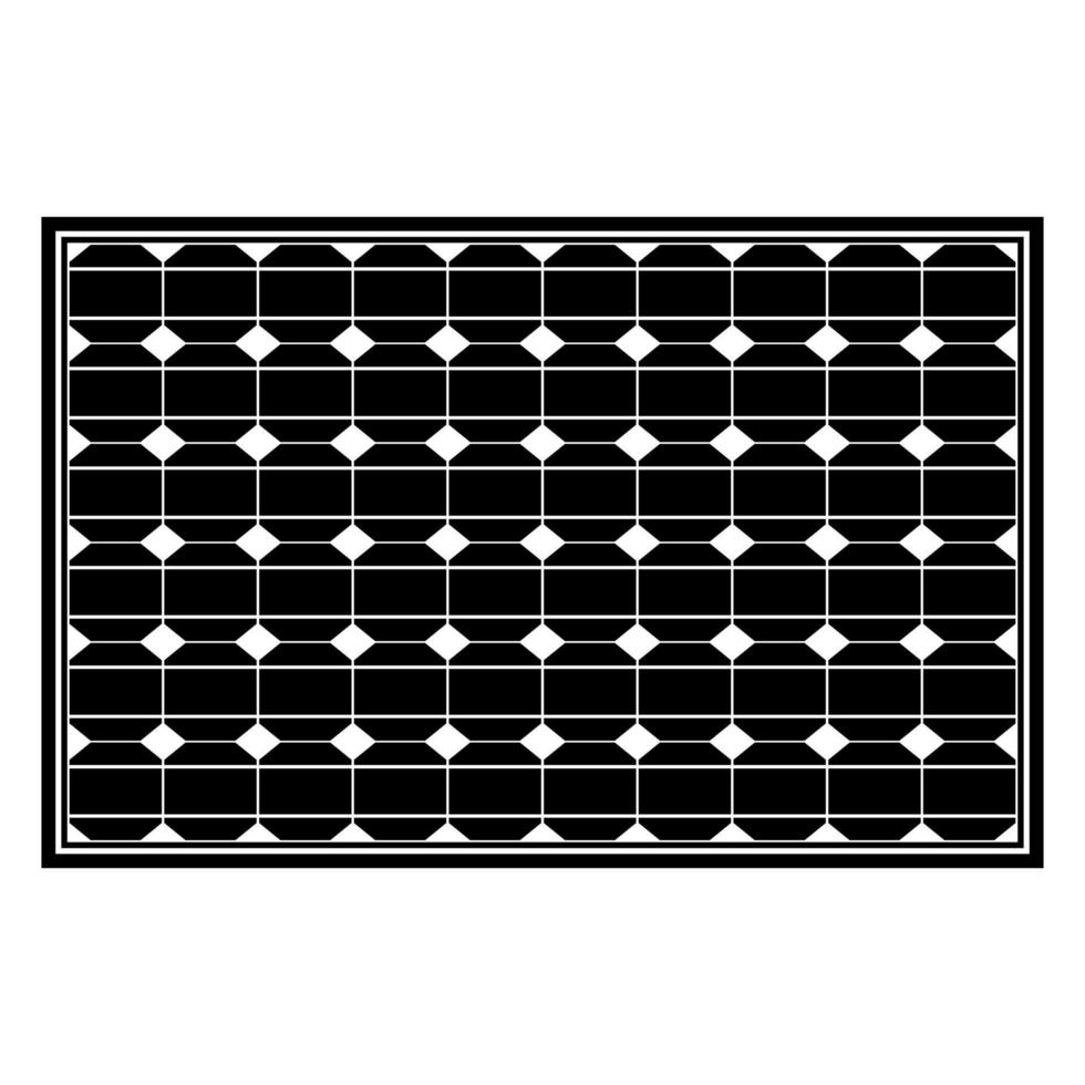 Solarpanel schwarze Farbe vektor