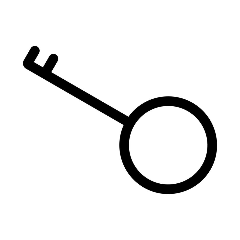 Schlüssel schwarzes Symbol. vektor
