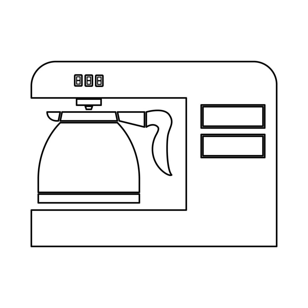 Kaffeemaschine Kaffeemaschine schwarzes Symbol. vektor