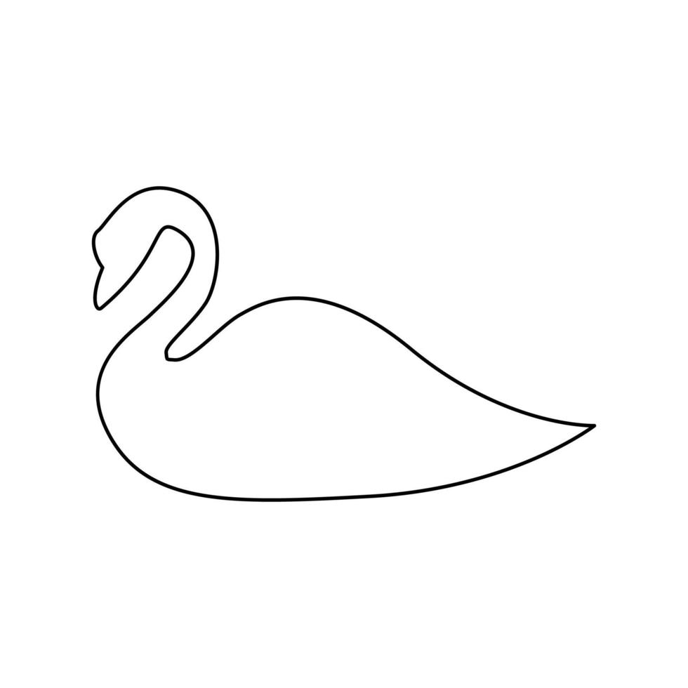 Schwan schwarzes Farbsymbol. vektor