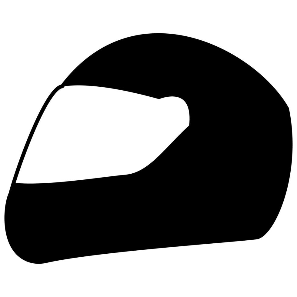 Racing Helm Symbol Farbe schwarz Vektor Illustration Bild flachen Stil