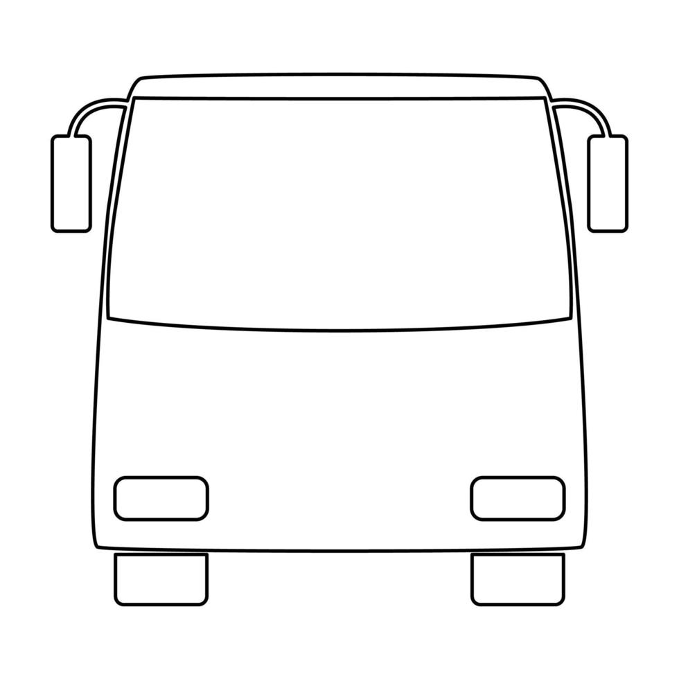 buss ikon svart färg vektor illustration.