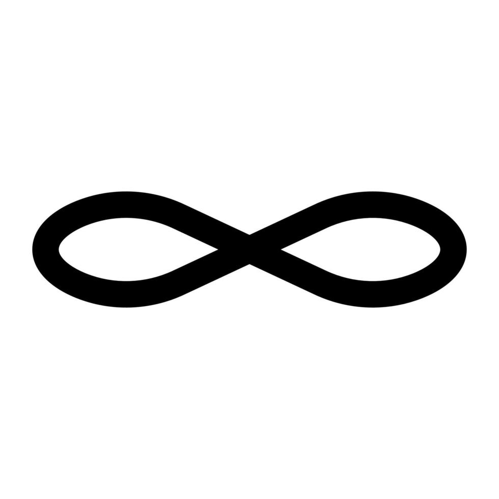 infinity symbol ikon svart färg vektor illustration bild platt stil