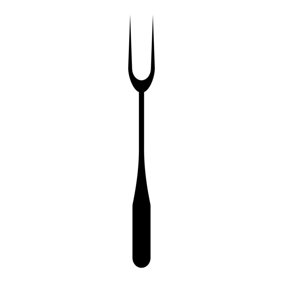 stor gaffel svart ikon. vektor