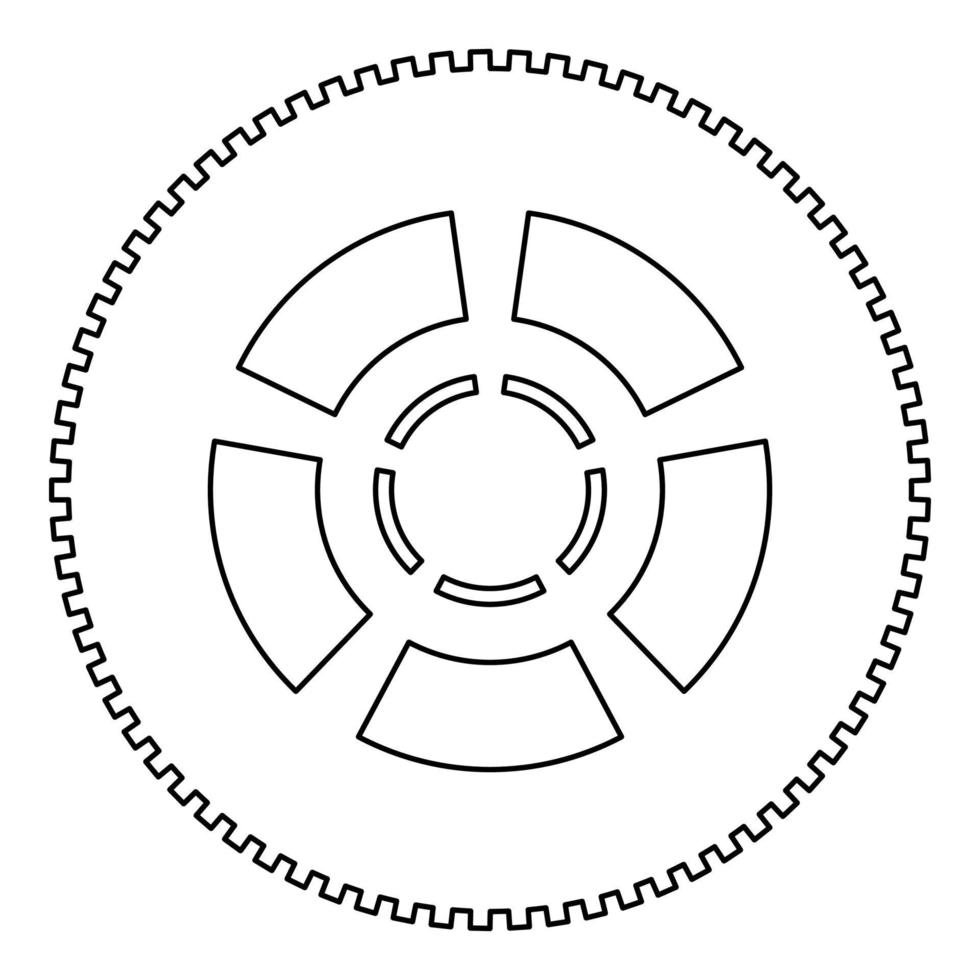 Autorad das schwarze Farbsymbol. vektor