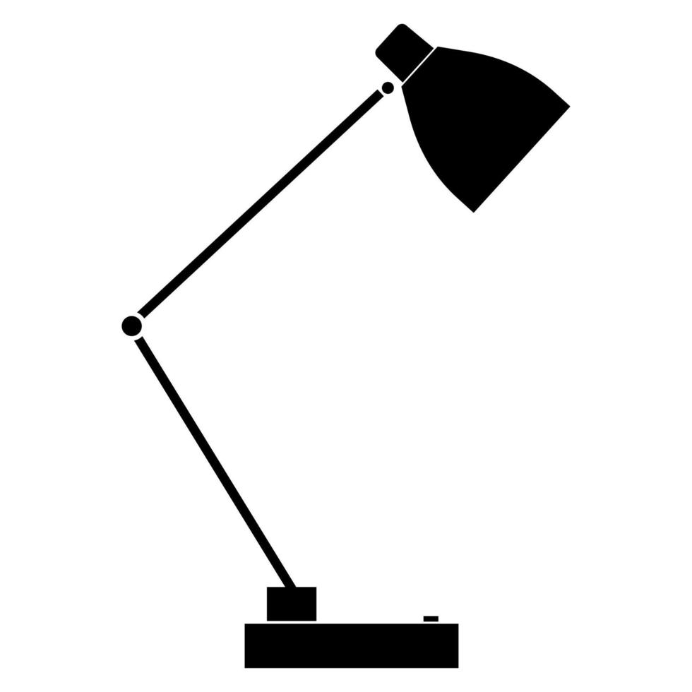 Lampensymbol schwarz Farbe Vektor Illustration Bild flachen Stil