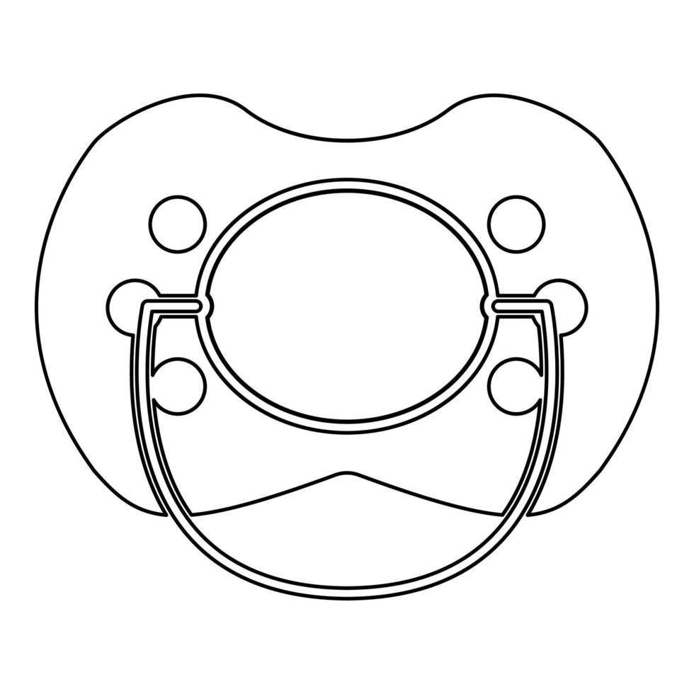 baby schnuller das schwarze farbsymbol. vektor