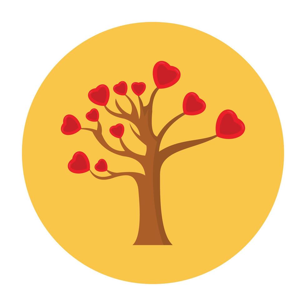 kärleksträd vektor ikon som enkelt kan ändra eller redigera