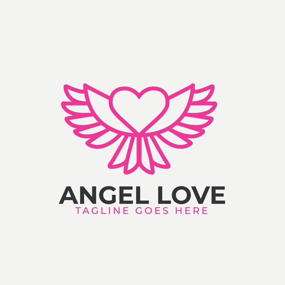 angel love logotypdesign vektor