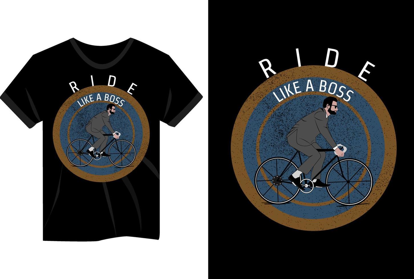 Reiten Sie wie ein Boss Vintage T-Shirt-Design vektor