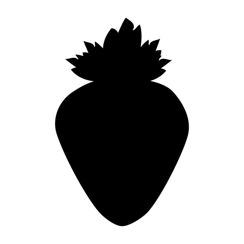 ikonen för den svarta jordgubbsfärgen svart. vektor