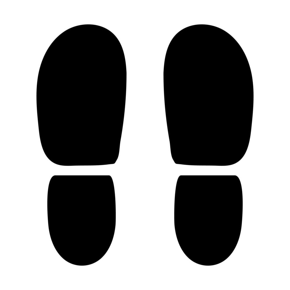 Schwarz zeichnet die Absätze von Schuhen nach. vektor