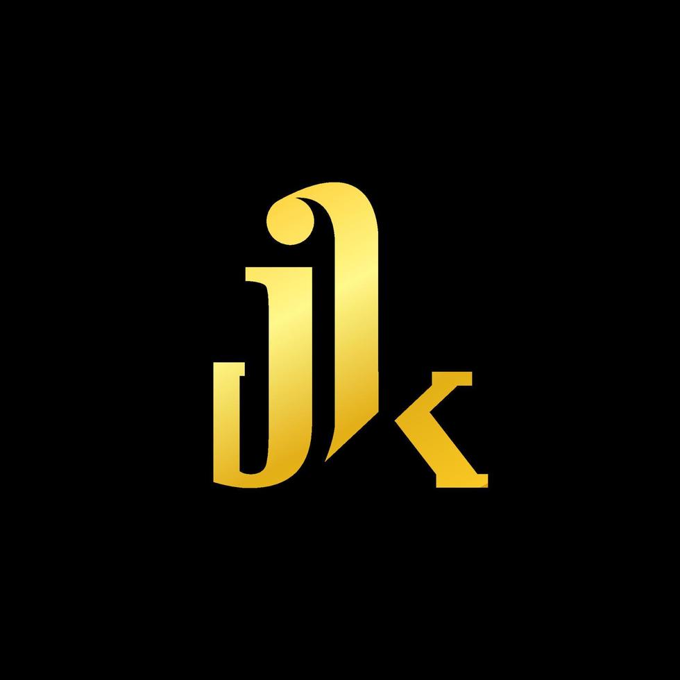 jk initiala bokstäver monogram vektor logotyp mall